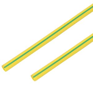 Трубка термоусаживаемая ТУТ 20,0/10,0мм, желто-зеленая, упаковка 10 шт. по 1м, PROconnect 