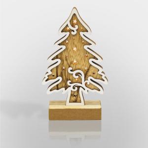 Деревянная фигурка с подсветкой Елочка 11,5x5x19 см